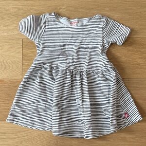 Zutano Black and White Striped Kids Dress